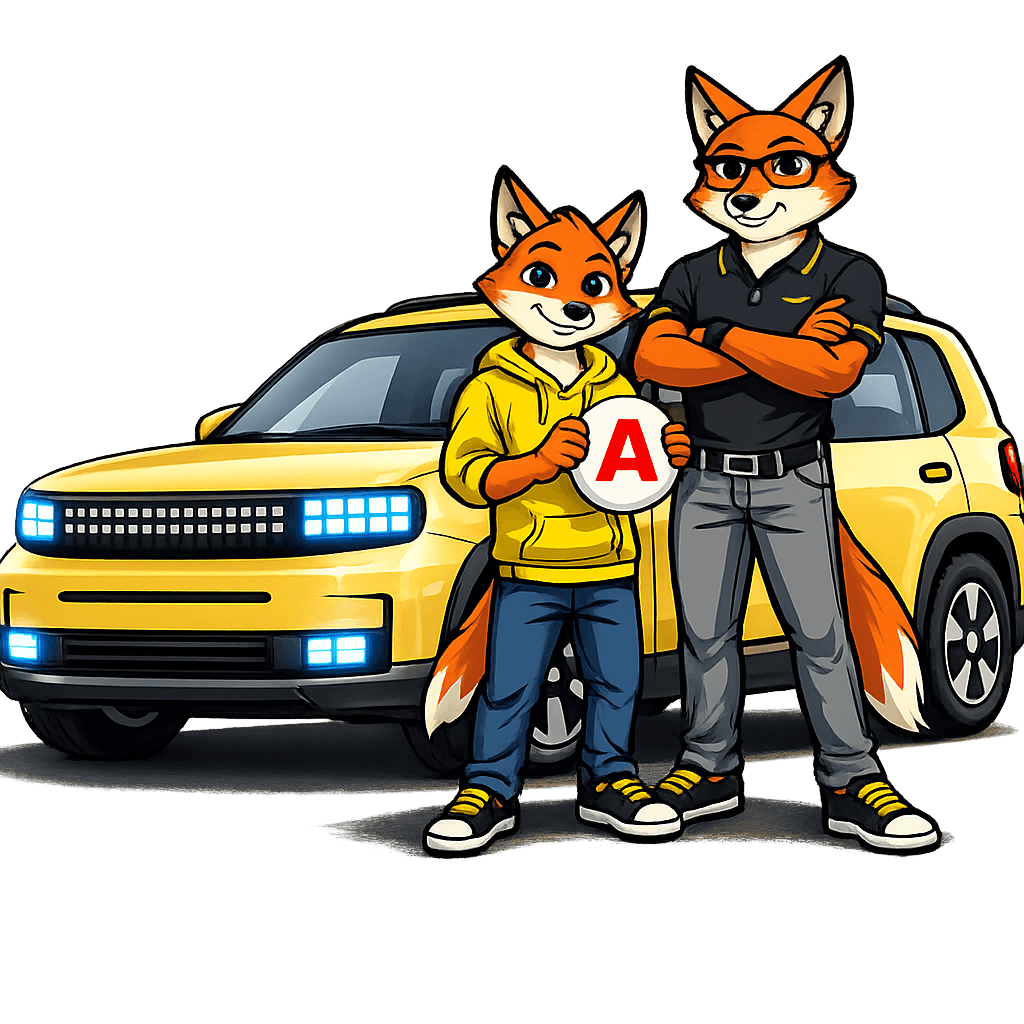 Moniteurs de l'auto-école Drive-In Douvaine enseignant la conduite et la sécurité routière à un élève